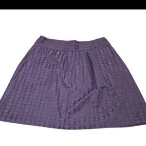 The Limited Skirt Purple Polka Dot A-Line Women's Size 6 Pockets Lined Zip